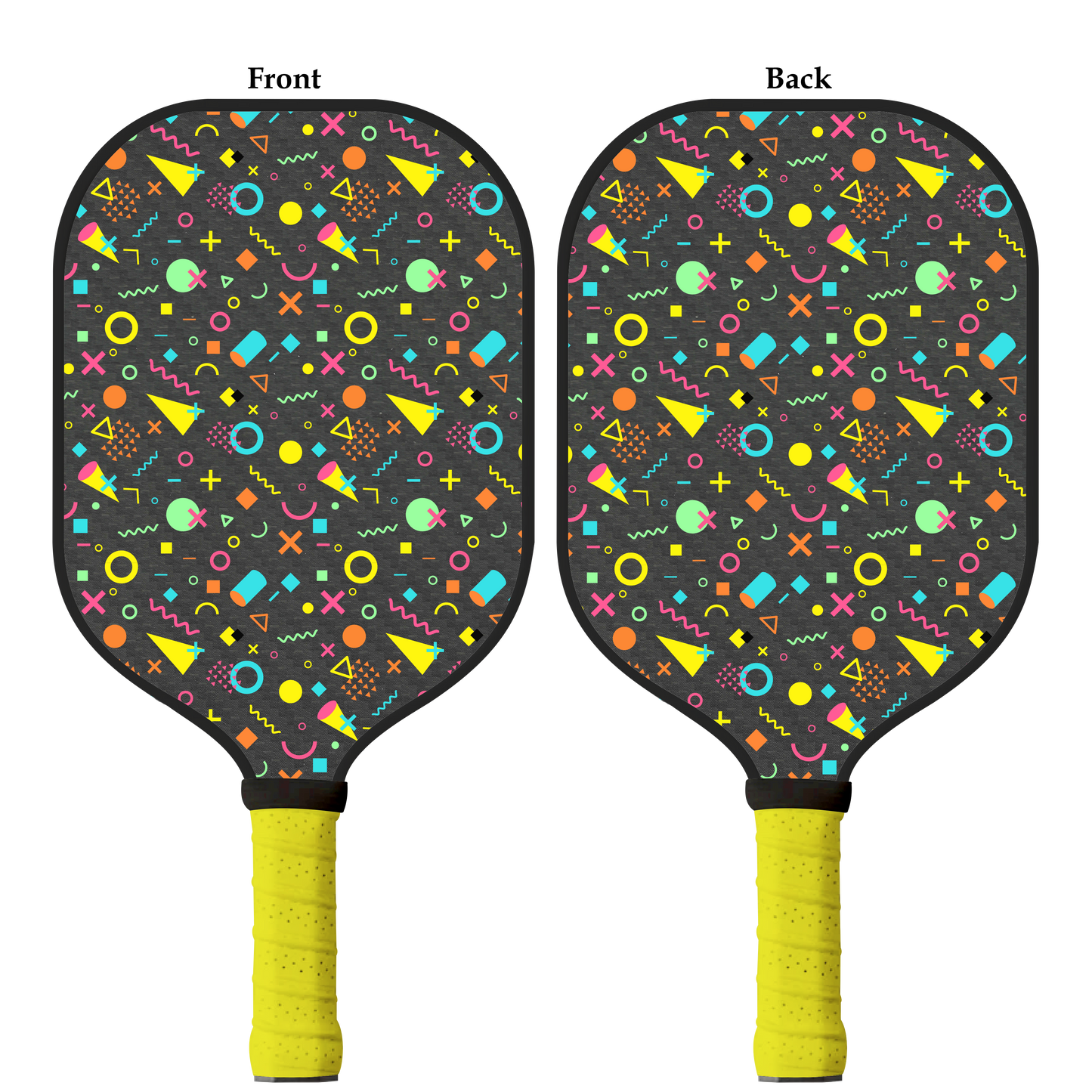 Custom Carbon Fiber Pickleball Paddle - 80's Theme
