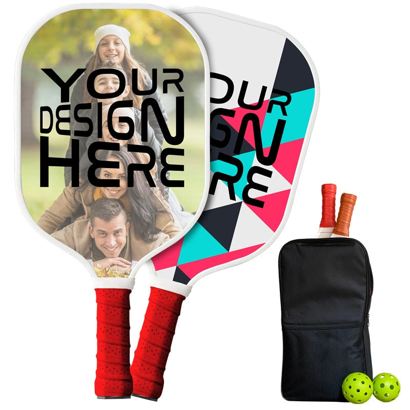 Custom Pickleball Paddle Bundle with Free Bag and Balls