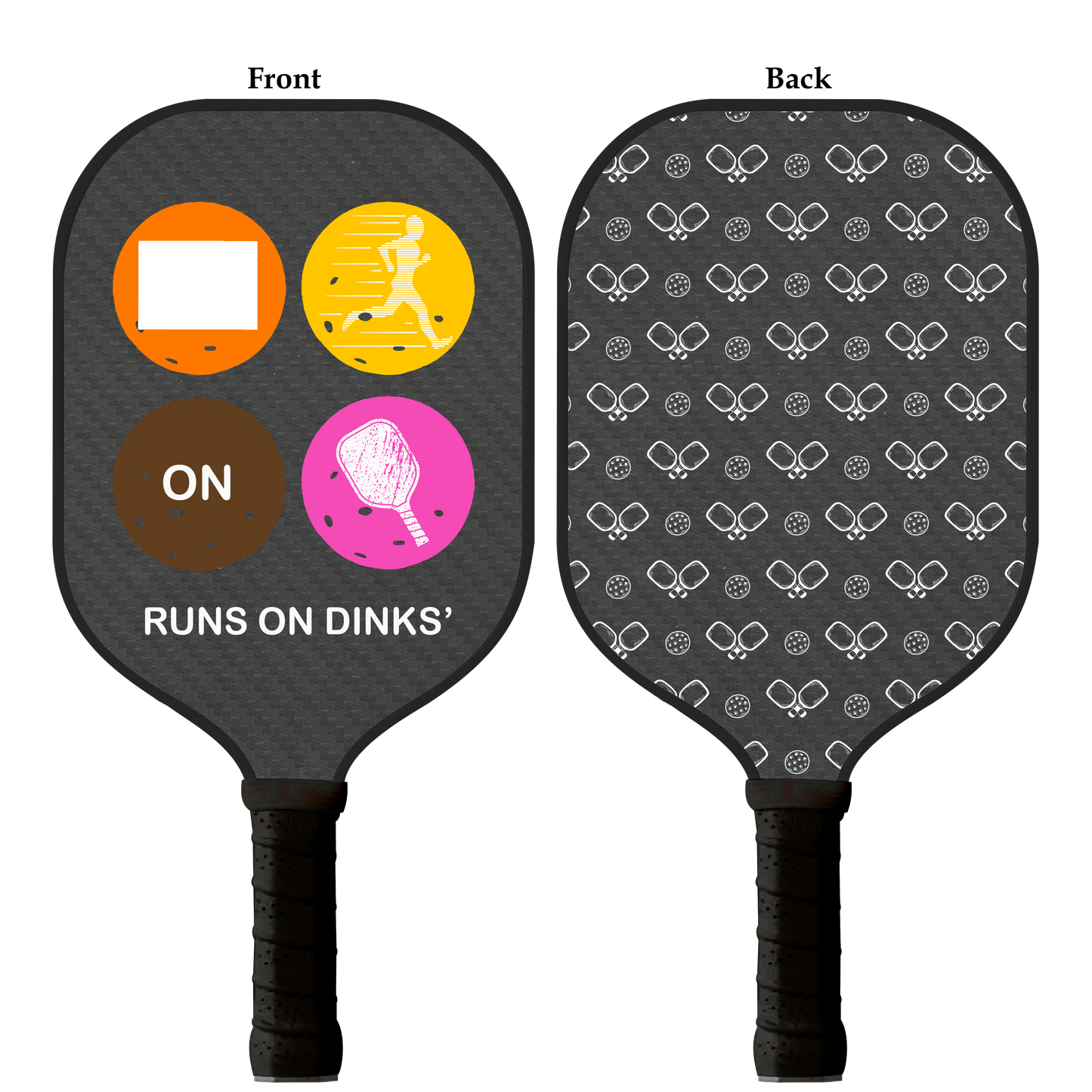 Custom Carbon Fiber Pickleball Paddle - Runs on Dinks'
