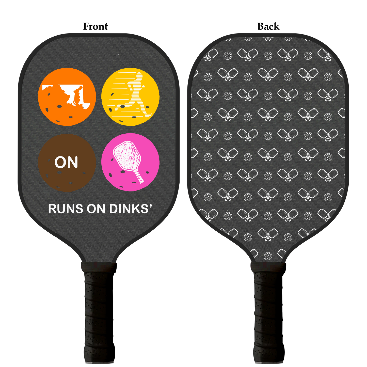 Custom Carbon Fiber Pickleball Paddle - Runs on Dinks'