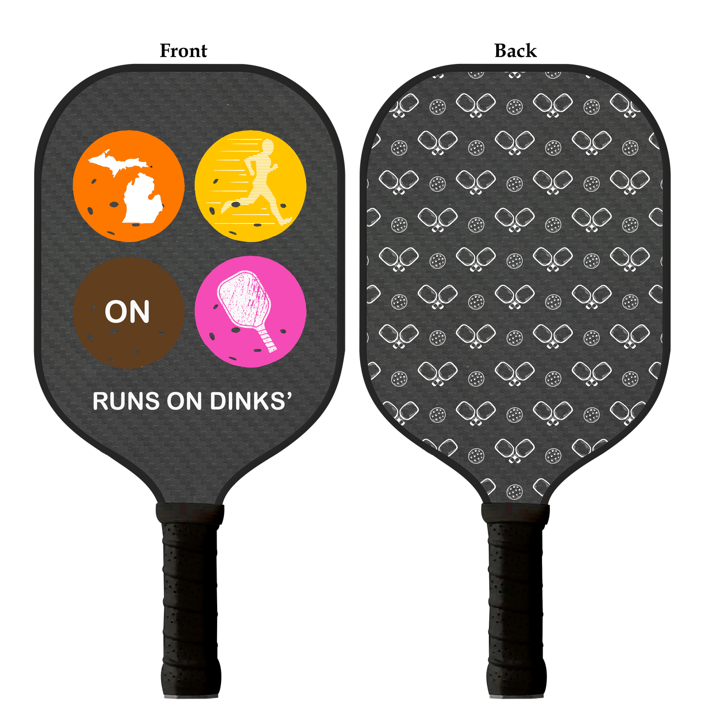 Custom Carbon Fiber Pickleball Paddle - Runs on Dinks'