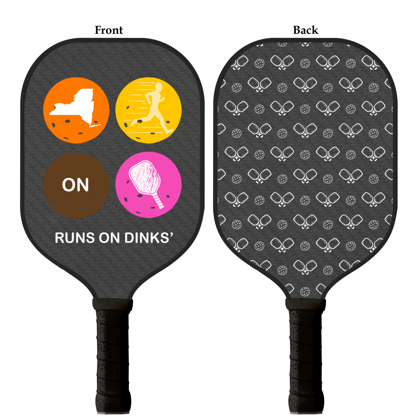 Custom Carbon Fiber Pickleball Paddle - Runs on Dinks'