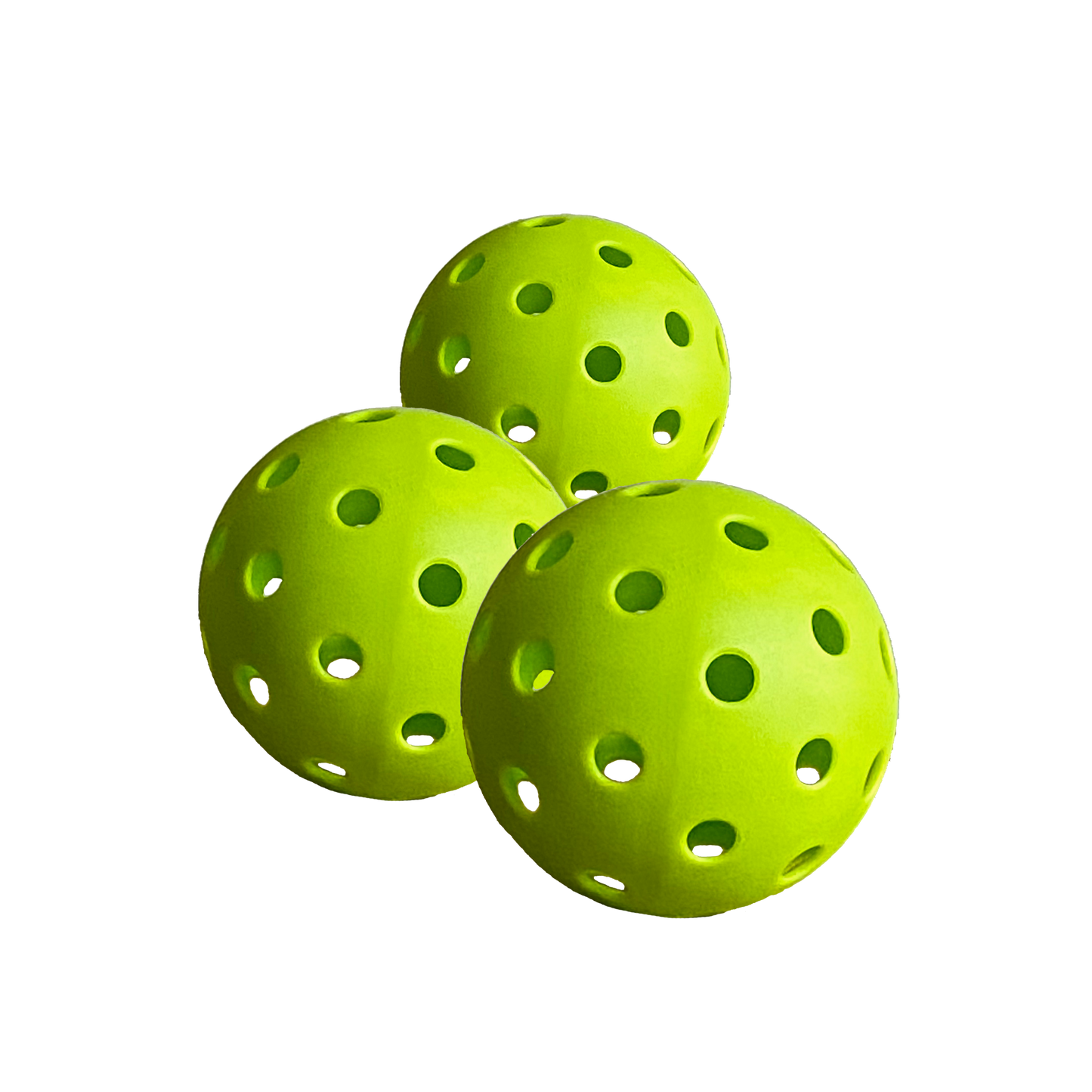 Multiple outdoor pickleballs with 40 holes