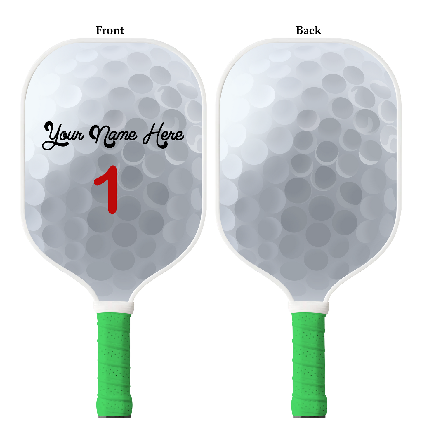 Custom Carbon Fiber Pickleball Paddle - Double Bogey Golf Ball