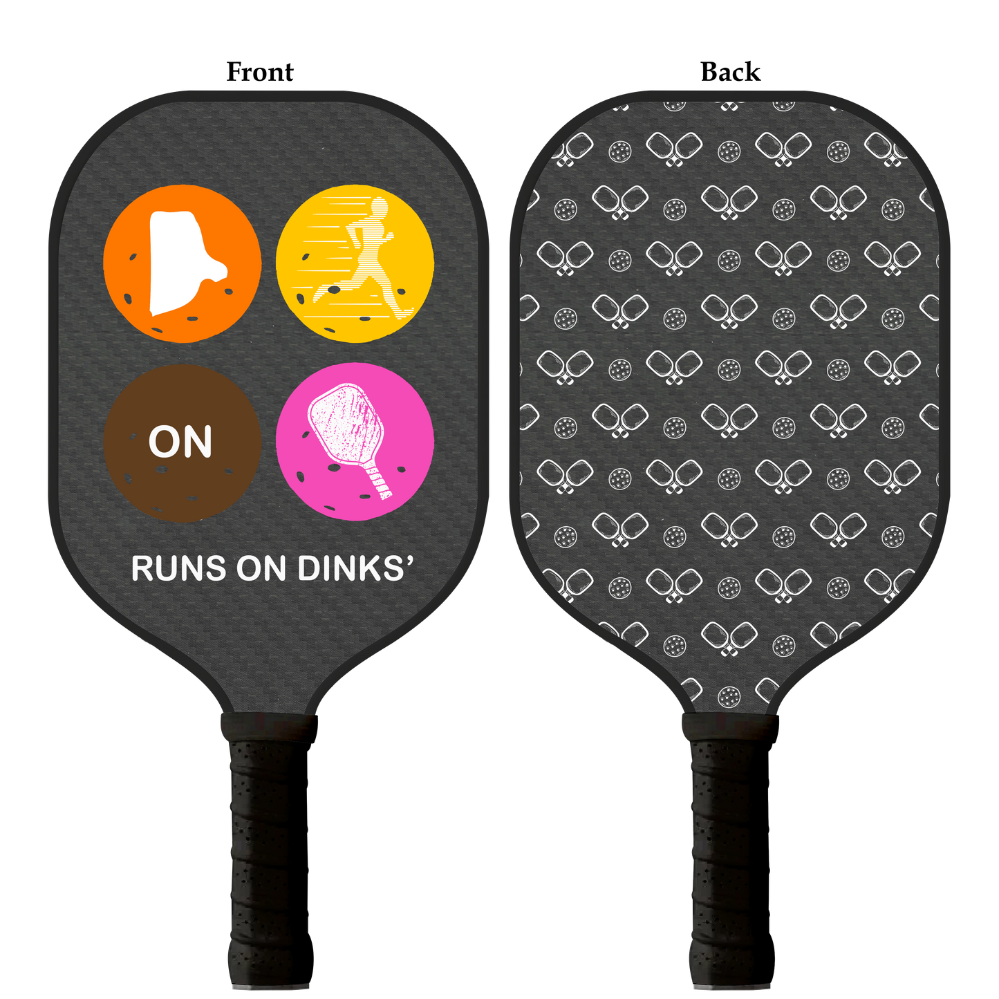 Custom Carbon Fiber Pickleball Paddle - Runs on Dinks'