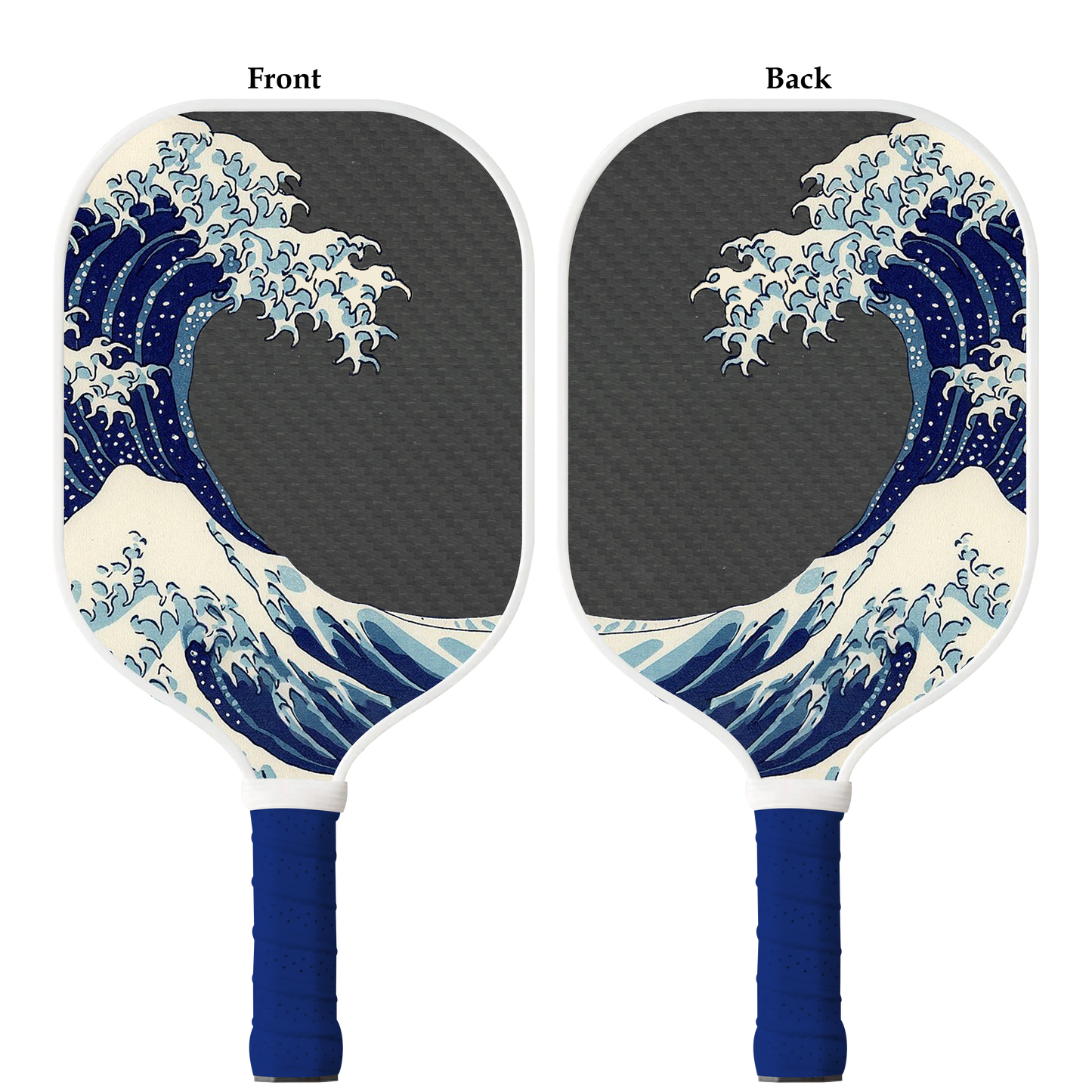 Custom Carbon Fiber Pickleball Paddle - Crashing Waves