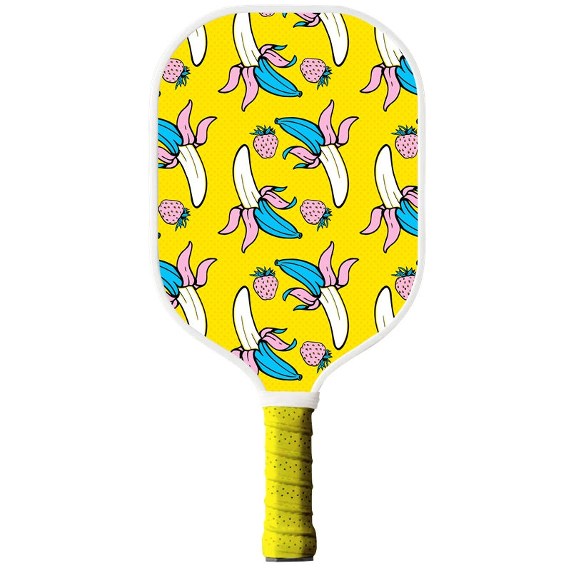 Custom pickleball paddle gift with banana pattern design