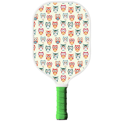 Custom pickleball paddle gift with colorful bird illustration design